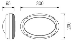 Lem Oval Led  Diffusore In Vetro O Policarbonato 13W 3000°K