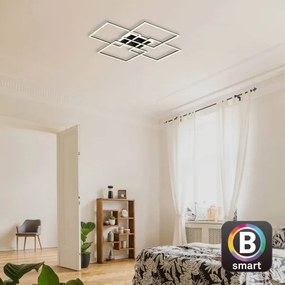 Brilo - plafoniera LED dimmerabile FRAME 50W/230V Wi-Fi Tuya + telecomando 72,4x72,4cm nero