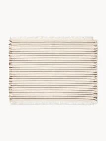 Set di 2 tovagliette in cotone con frange Elouise