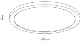 TK Lighting Pannello LED Aqua, faggio, Ø 52,5 cm, 45 W