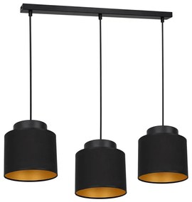 Lampadario su filo FRODI 3xE27/60W/230V nero