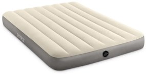 Intex 64103 - Materasso Gonfiabile Matrimoniale Dura-Beam Single-High, PVC, Crema, 152x203x25 cm