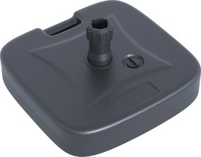 Base per Ombrellone da Giardino Ø38 Riempibile 20-30 Kg HDPE Nero 46x45x26 cm...