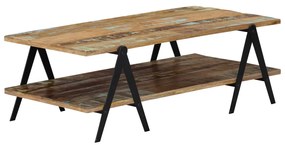 Tavolino Da Salotto 115x60x40 Cm İn Legno Massello Di Recupero /