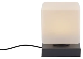 Lampada da tavolo grigio scuro con LED dimmerabile con touch - Jano