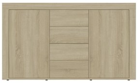 Credenza Rovere Sonoma 120x36x69 cm in Legno Multistrato