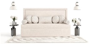 Letto singolo imbottito beige 90x200 cm Scala - Maison de Rêve