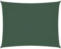 Parasole a Vela Oxford Rettangolare 2,5x4 m Verde Scuro 135482