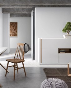 Kave Home - Scrivania Working 120 x 79 cm bianco e frassino