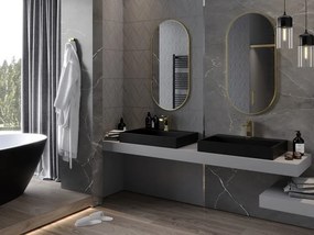 Mexen Loft specchio da bagno ovale 100 x 50 cm, cornice dorata - 9851-100-050-000-50