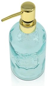 Set 4 pezzi dispenser sapone liquido in vetro colorato con capienza 400 ml