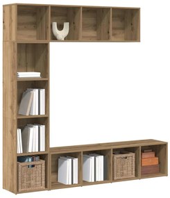 Librerie 3 Pz Rovere Artigianale İn Legno Multistrato /