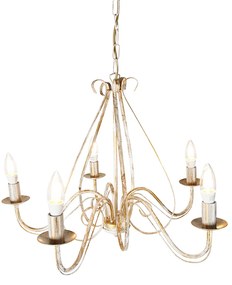 Lampadario intelligente bianco 5 luci incl. Wifi B35 - Giuseppe