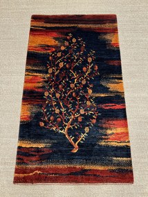 Loribaft Tappeto persiano 70x130 Blu (Iran) Annodato A Mano