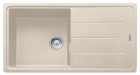 Lavello integrato 1 vasca con gocciolatoio laterale destro o sinistro FRANKE Boston fragranite L 50 x L 97 cm beige