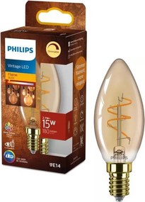 Lampadina LED dimmerabile VINTAGE Philips B35 E14/2,7W/230V 1800K CRI 90