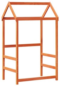 Dormeuse con tetto marrone cera 80x200 cm legno massello pino
