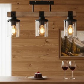 Brilagi - Plafoniera VISTA 3xE27/60W/230V rovere