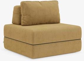 Rift poltrona letto con materasso alto 24 cm e memory foam - schienale mobile e tessuto smacchiabile T31