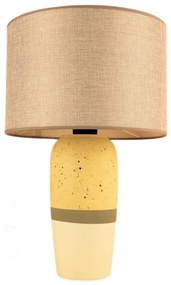 Lampada da tavolo RAMZES 1xE27/40W/230V beige/giallo