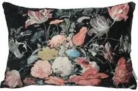 Cuscino 40x60 cm in velluto con fantasia floreale
