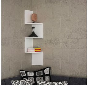 Mensola angolare da parete CORNER 105,4x25 cm bianca