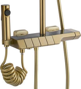 Set doccia con termostato REA ROB Gold Brush