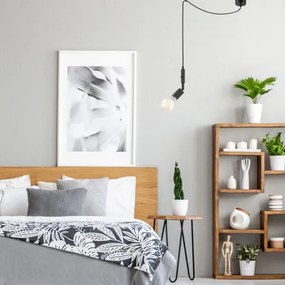 Lampadario a sospensione con filo INA 1xE27/42W/230V nero