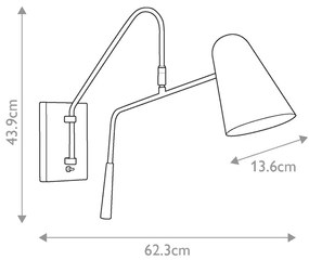 Feiss - Applique SIMON 1xE27/60W/230V nero/oro