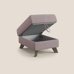 Moon Pouf contenitore e piedini alti in tessuto morbido impermeabile T02 rosa