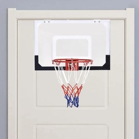 Costway Mini canestro da basket a muro da interno con pallacanestro e pompa 46x30,5cm