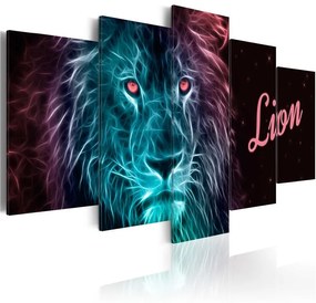 Quadro Neon king  Colore Nero, Dimensioni e Misure 200x100