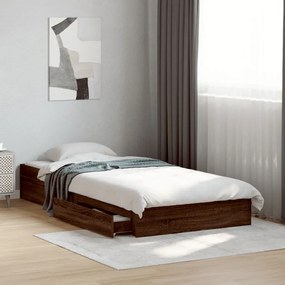 Giroletto cassetti rovere marrone 75x190 cm legno multistrato