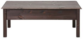 Tavolino in pino massiccio marrone scuro con 2 cassetti Linda - Støraa