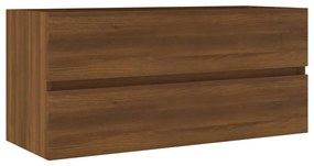 Mobile lavabo rovere marrone 100x38,5x45cm in legno multistrato