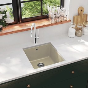Lavello Da Cucina İn Granito Vasca Singola Beige /