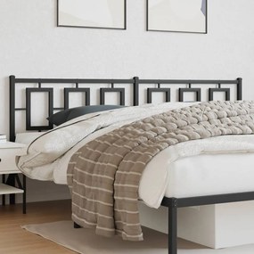 Testiera İn Metallo Nero 193 Cm /