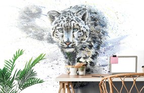 Carta da parati – Leopardo disegnato
