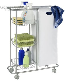 Scaffale mobile universale con cestino , 28 l Slim - Wenko