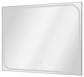 Specchio Remix con illuminazione integrata bagno rettangolare SENSEA L 100 x H 80 x P 3 cm grigio