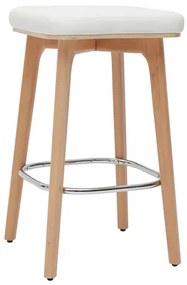 Sgabelli da bar bianco e legno chiaro 65 cm (set di 2) GRAMMA