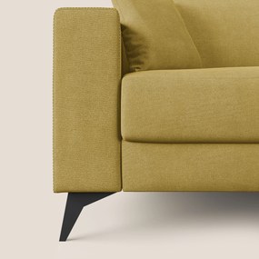Pegaso divano letto angolare con poggiatesta reclinabili e rivestimento impermeabile T02 giallo