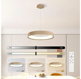 Brilagi - Lampadario LED dimmerabile a cavo FALCON MODERN LED/54W/230V 60 cm beige + telecomando