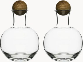 Set portaspezie in vetro soffiato con tappo in legno Eden 2 pz