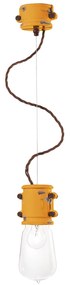 Lampadario Vintage Urban Ferro E Ceramica Giallo 1 Luce E27 12Cm