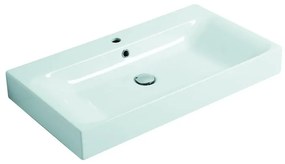 Lavabo sospeso rettangolare Cento L 80 x H 10 x P 45 cm