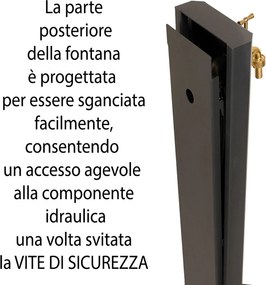 Fontana da Giardino Design a Colonna Ovale Rubinetto in Ottone Senza Base Antracite...