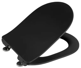 WENKO 23827100-WC sedile WC SEDILO 45,2x36,2 cm nero/argento