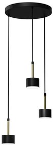 Lampadario su corda ARENA 3xGX53/11W/230V nero/oro