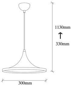 Opviq Lampada a sospensione Berceste 193-S Ø30cm nero/oro